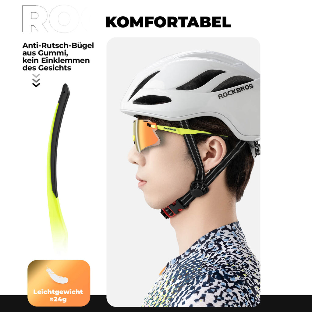 Aerodynamische und Windabweisende Sportbrille