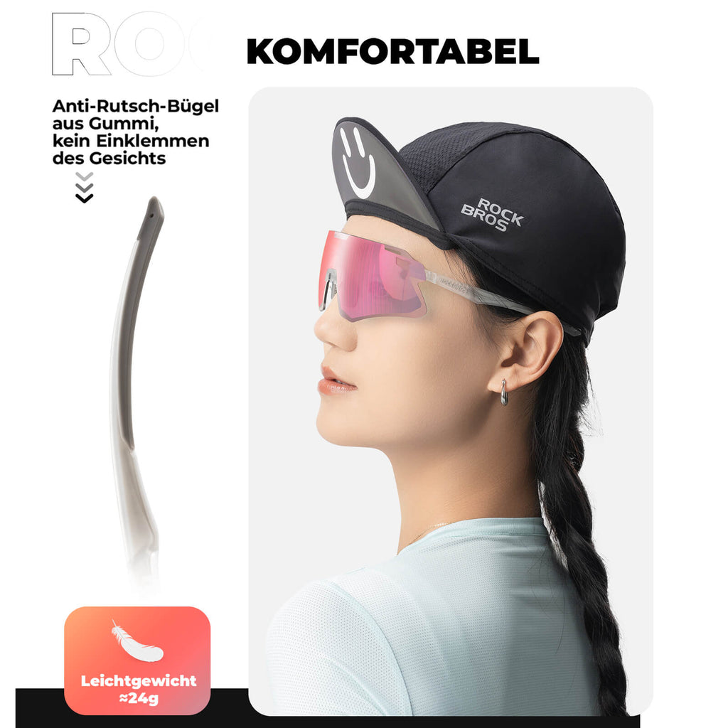 Aerodynamische und Windabweisende Sportbrille