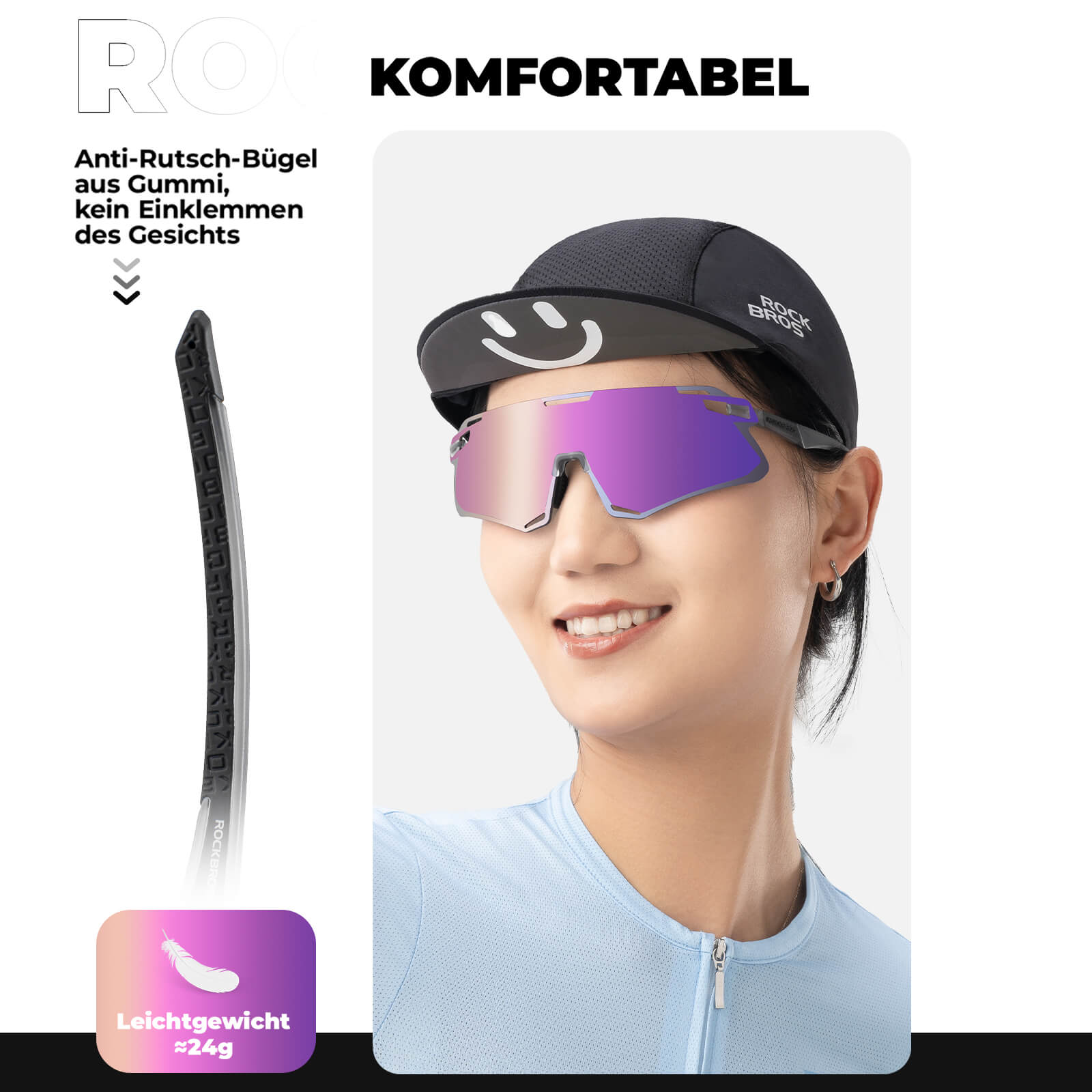 Aerodynamische und Windabweisende Sportbrille