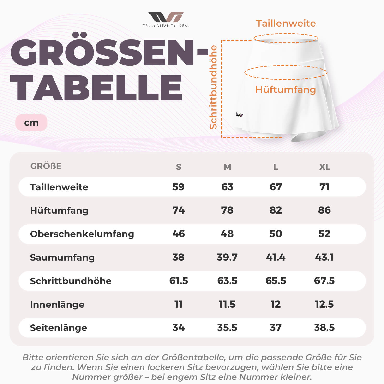 TVI Damen 2 in 1 Fahrradrock Kurze Gepolstert Radlerhose mit Tasche