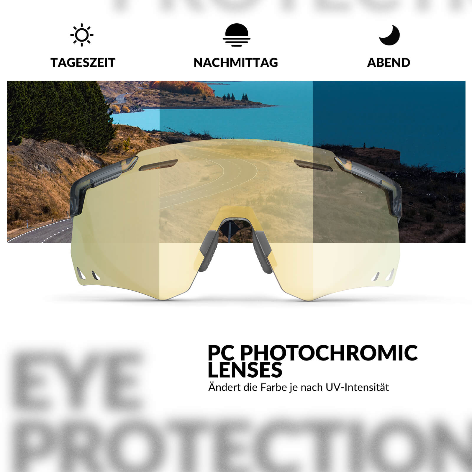 Ultraleichte und Selbsttönende Fahrradbrille (UV400)