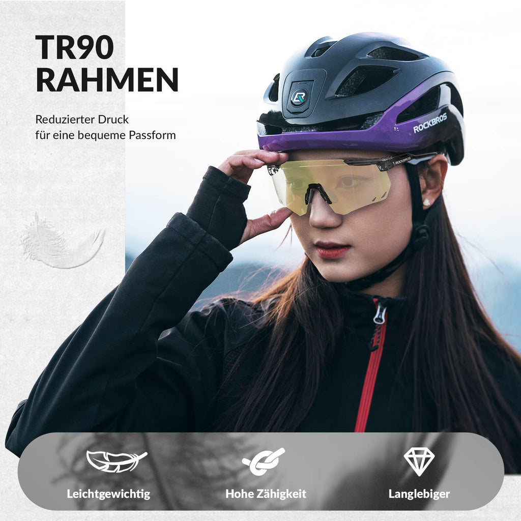 Ultraleichte und Selbsttönende Fahrradbrille (UV400)