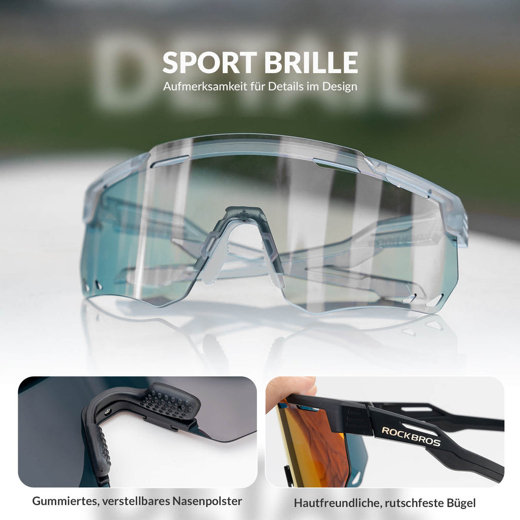 Ultraleichte und Selbsttönende Fahrradbrille (UV400)