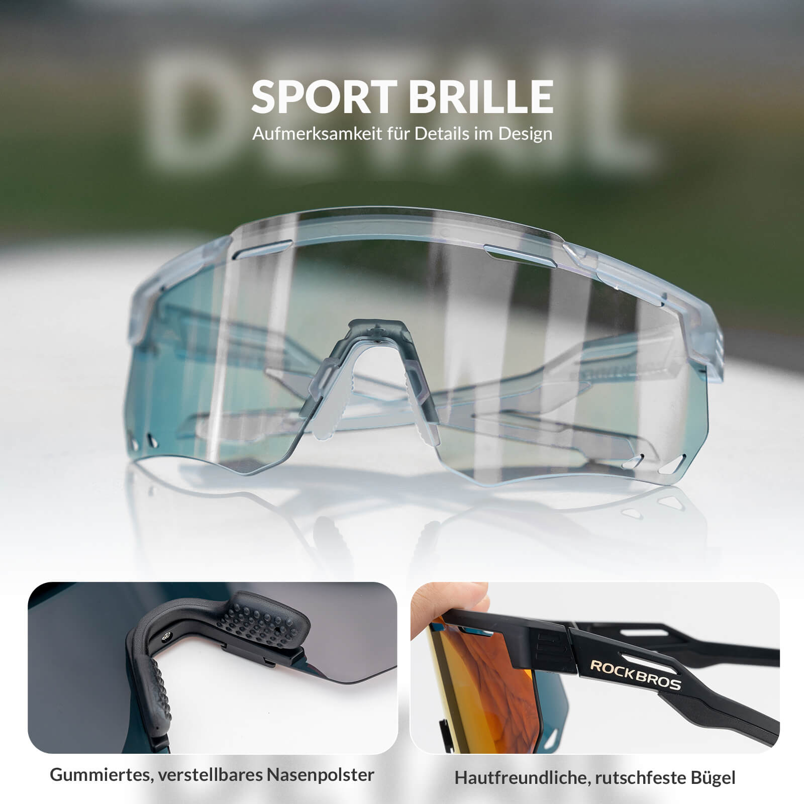 Ultraleichte und Selbsttönende Fahrradbrille (UV400)