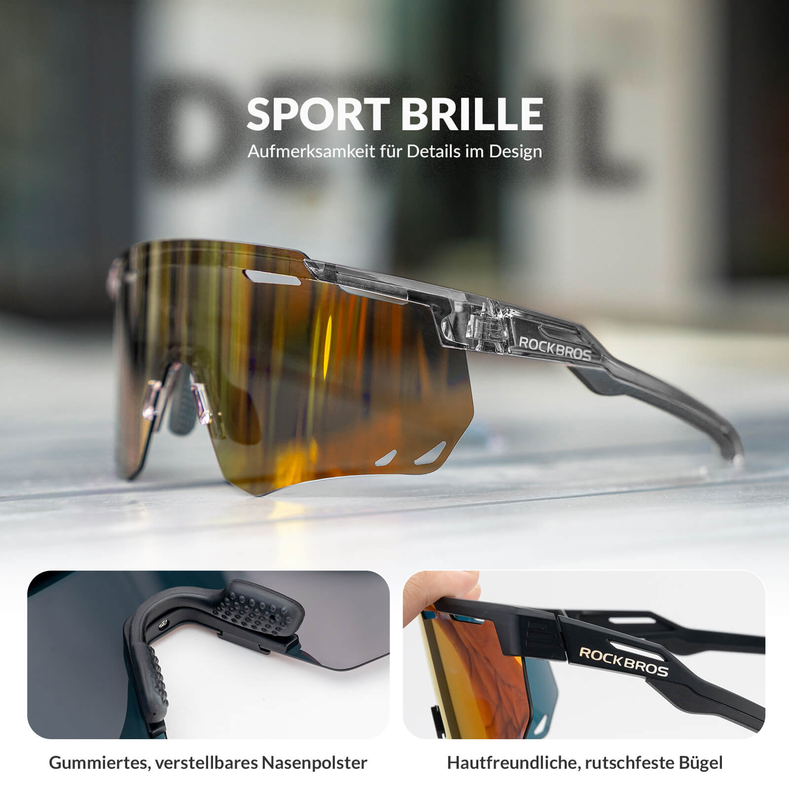 Ultraleichte und Selbsttönende Fahrradbrille (UV400)