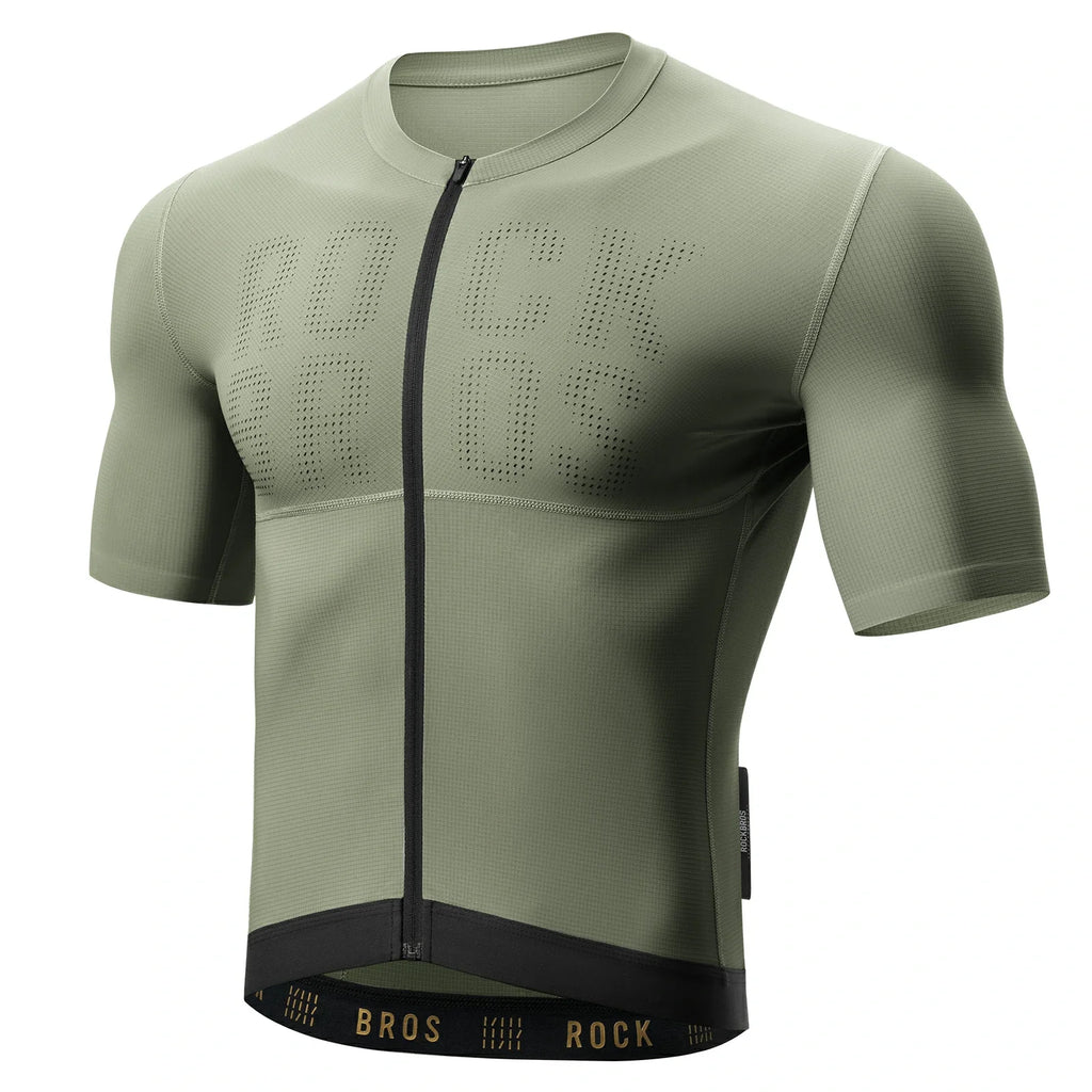 Radtrikot Kurzarm Herren, Atmungsaktives schnelltrocknendes Rennrad Trikot