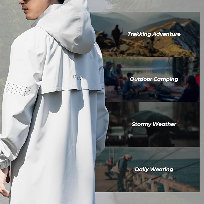 Regenjacke Wasserdichte Atmungsaktiv Regenponcho Regenmantel Windjacke
