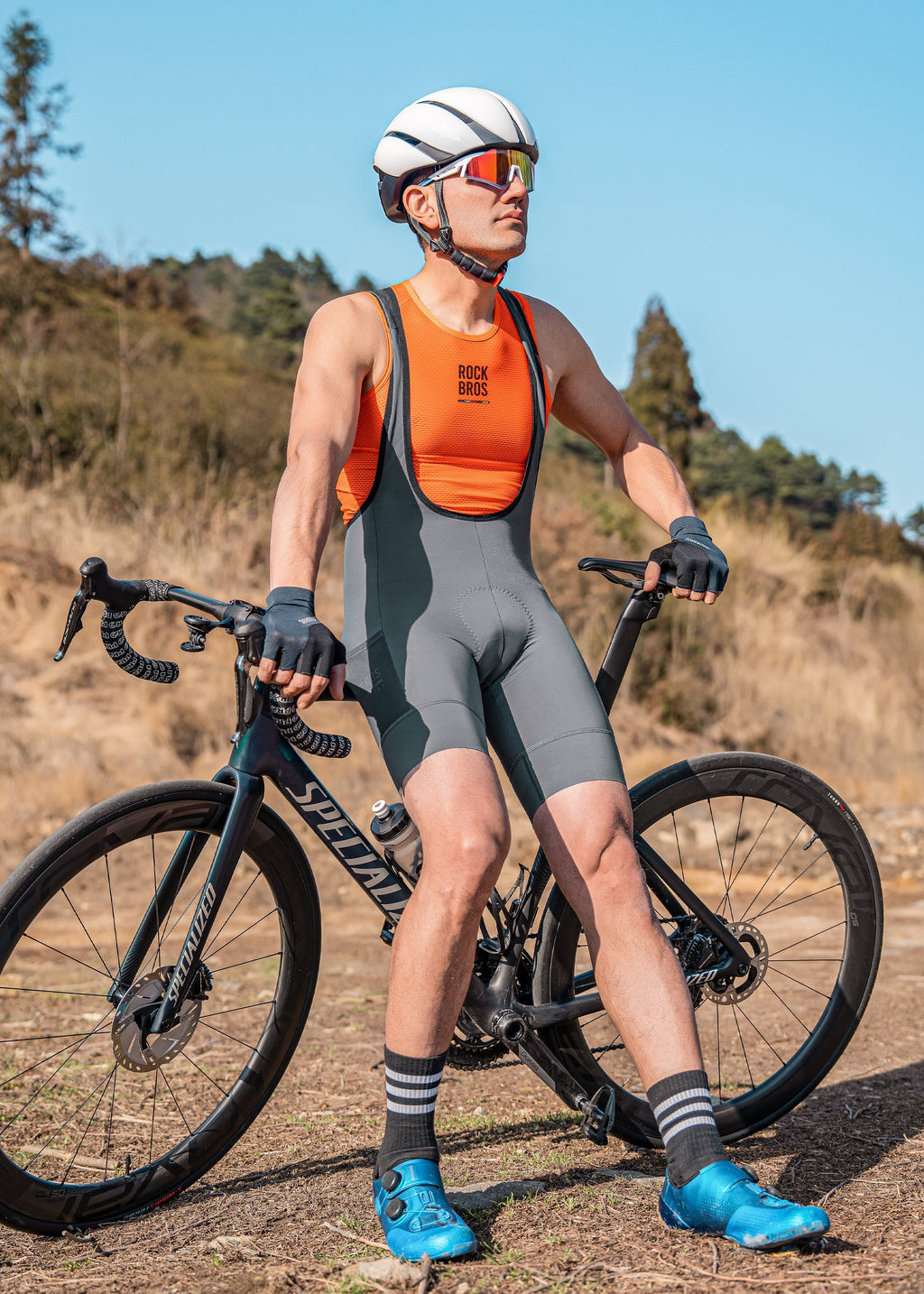 Road-to-Sky Herren-Radlerhose mit Trägern