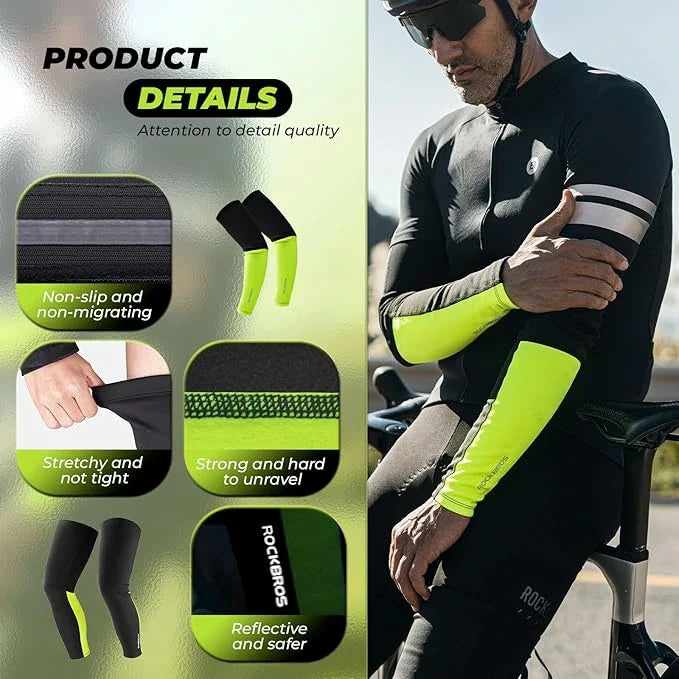 Sport Armlinge Beinlinge Winter Arm Sleeves Armwärmer Beinwärmer 1 set