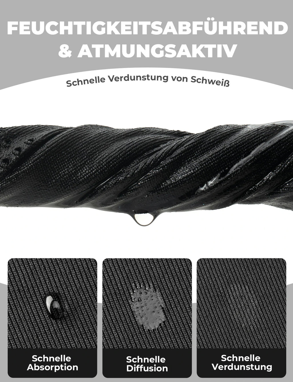 Sturmhaube Balaclava, Atmungsaktive Skimaske Schwarz-Grau