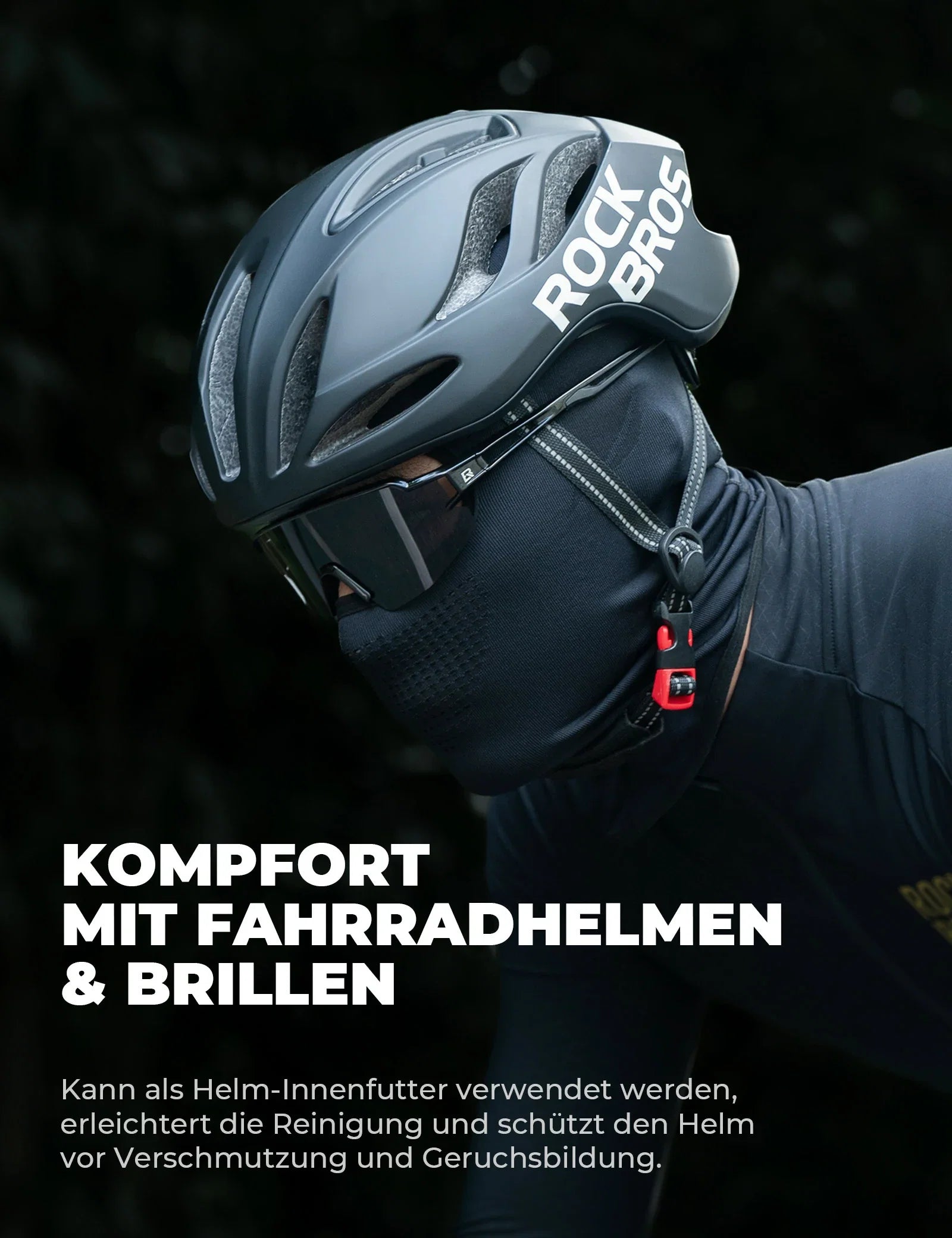 Sturmhaube Balaclava, Atmungsaktive Skimaske Schwarz-Grau