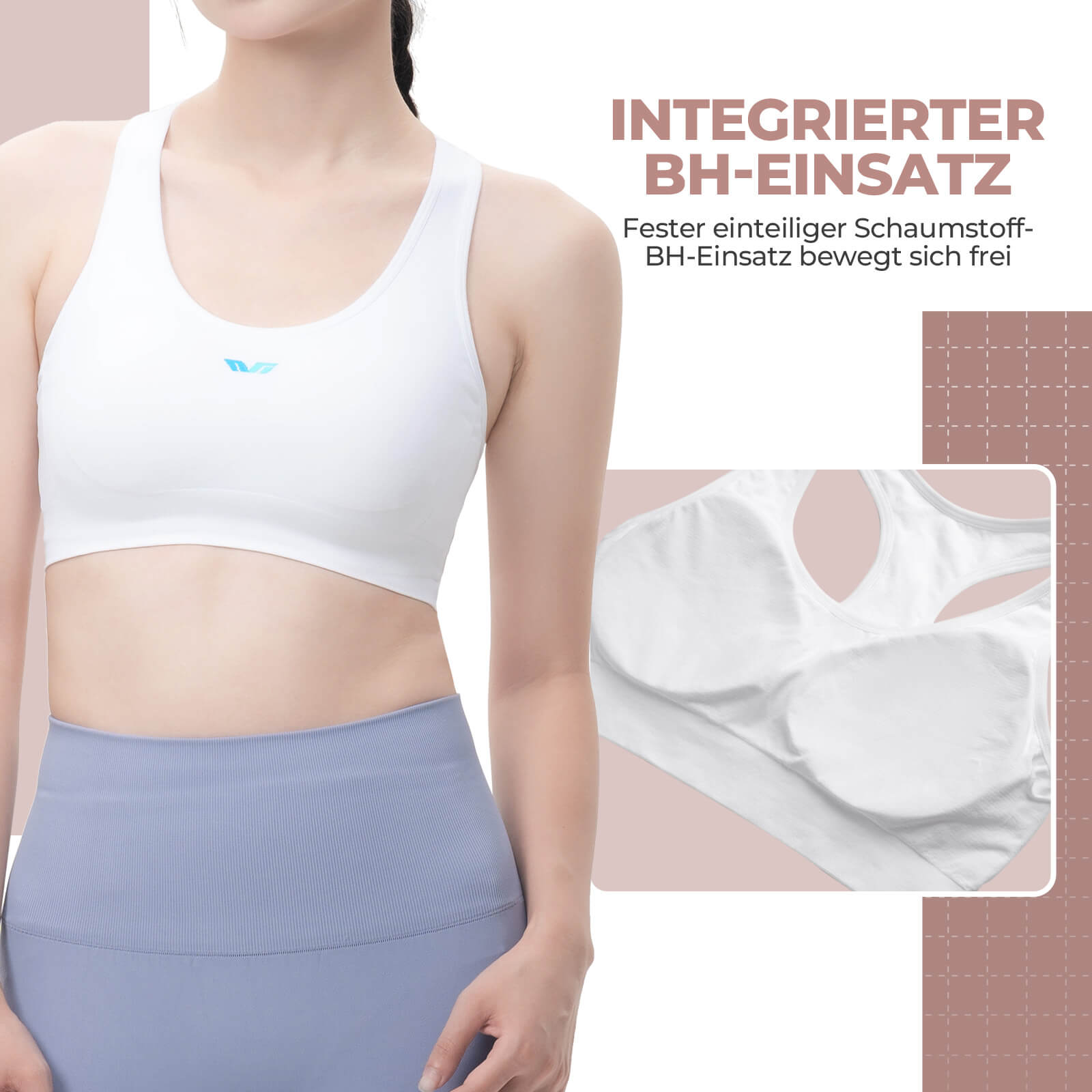 TVI Damen Ärmelloses Radtrikot Fahrradweste Sommer Integrierter BH-Einsatz Atmungsaktiv