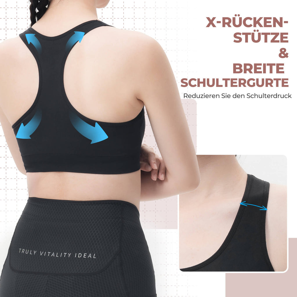 TVI Damen Ärmelloses Radtrikot Fahrradweste Sommer Integrierter BH-Einsatz Atmungsaktiv