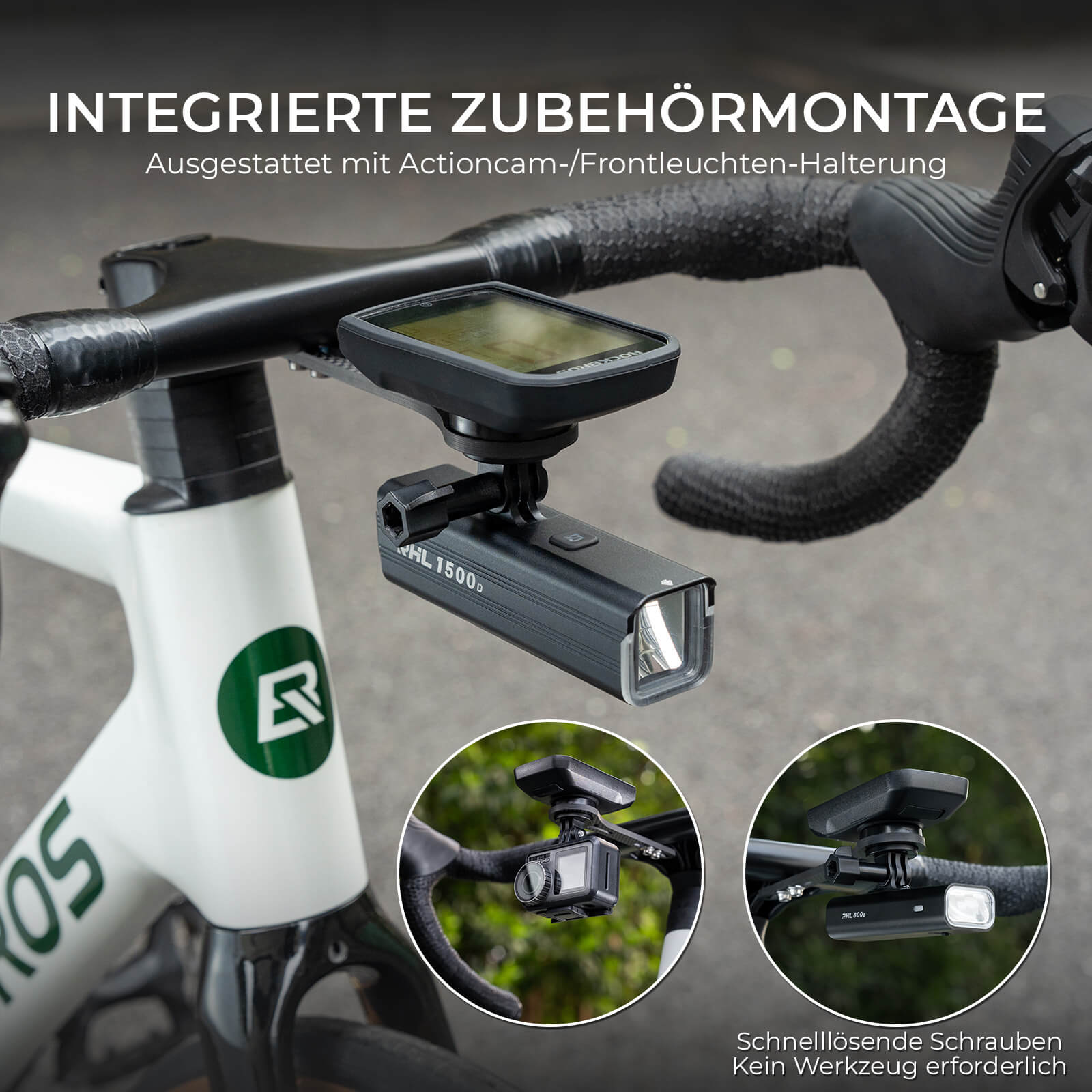 Universal Fahrrad Computer Halterung Leicht & Werkzeugfrei