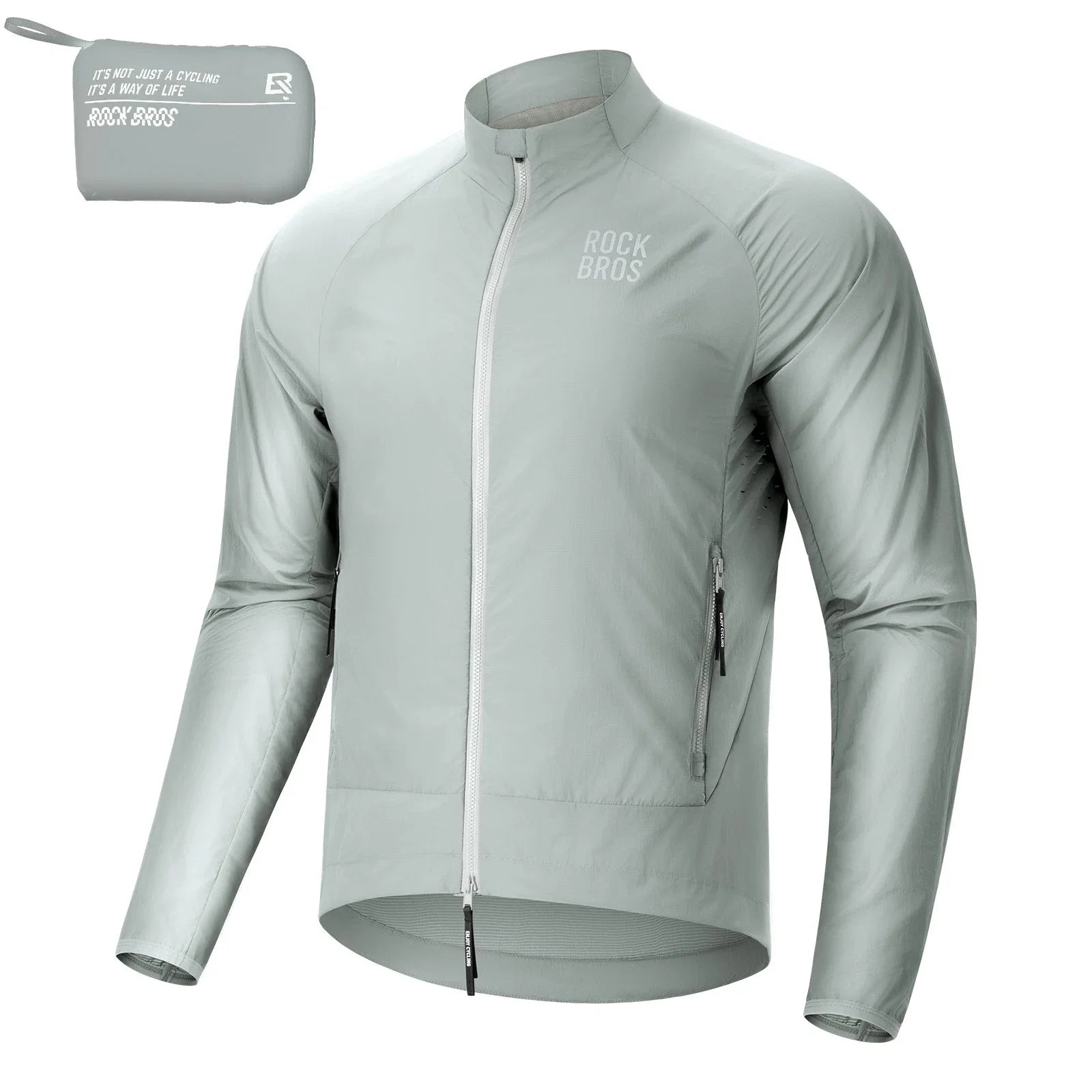 Winddichte Fahrradjacke, Leichte Atmungsaktive Schnelltrocknende Windbreaker, Faltbare