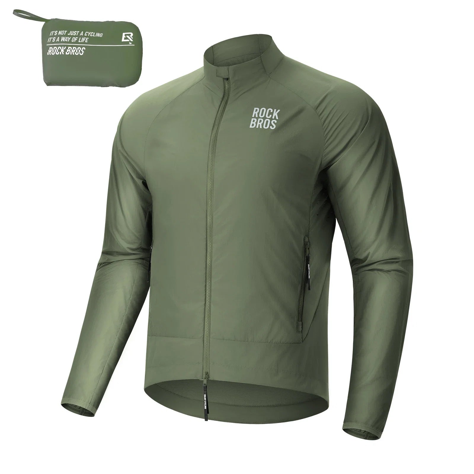 Winddichte Fahrradjacke, Leichte Atmungsaktive Schnelltrocknende Windbreaker, Faltbare