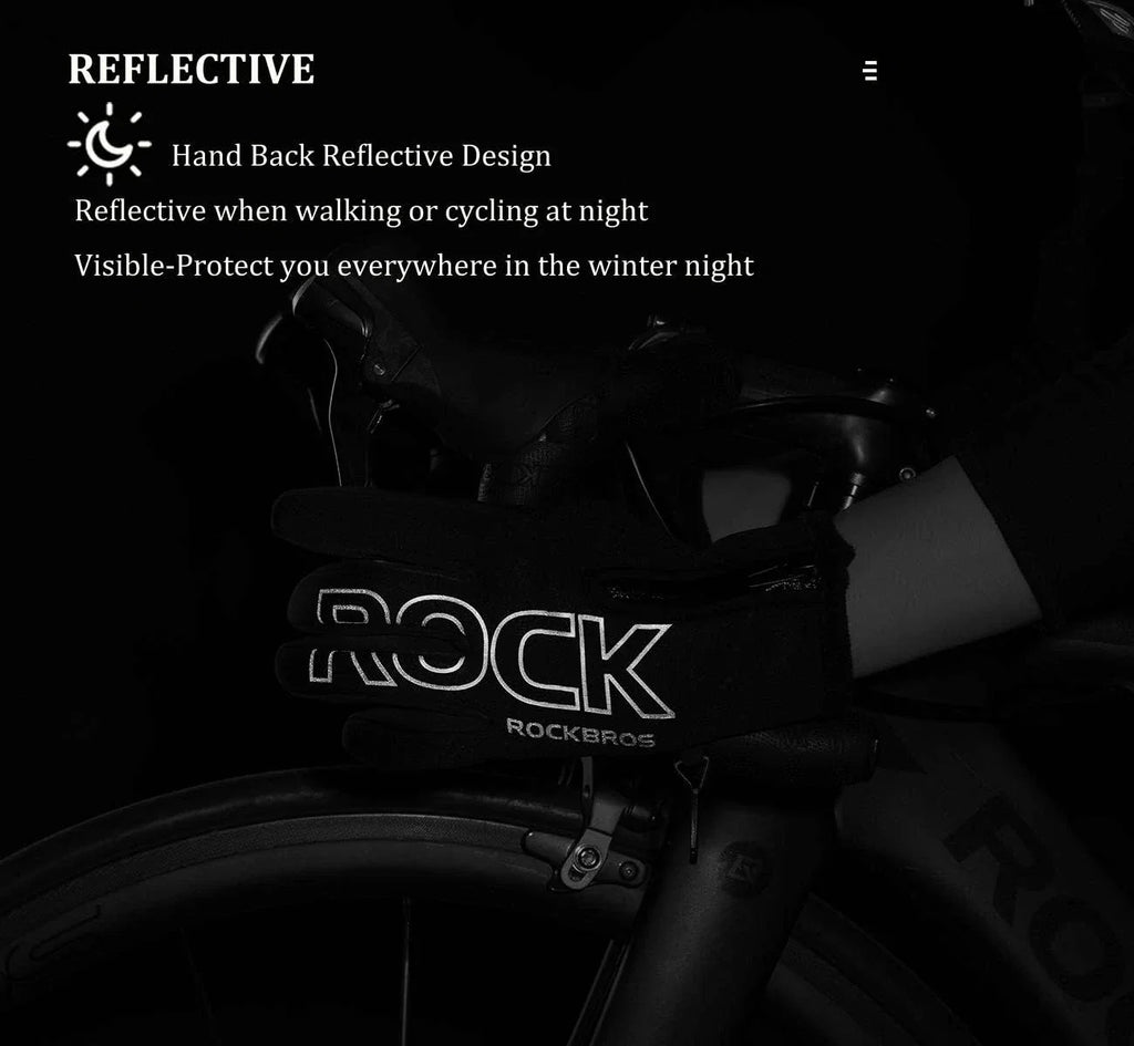 Winter Fahrradhandschuhe Touchscreen Winddicht Warm Wasserabweisend
