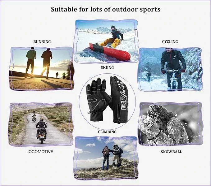 Winter Fahrradhandschuhe Touchscreen Winddicht Warm Wasserabweisend