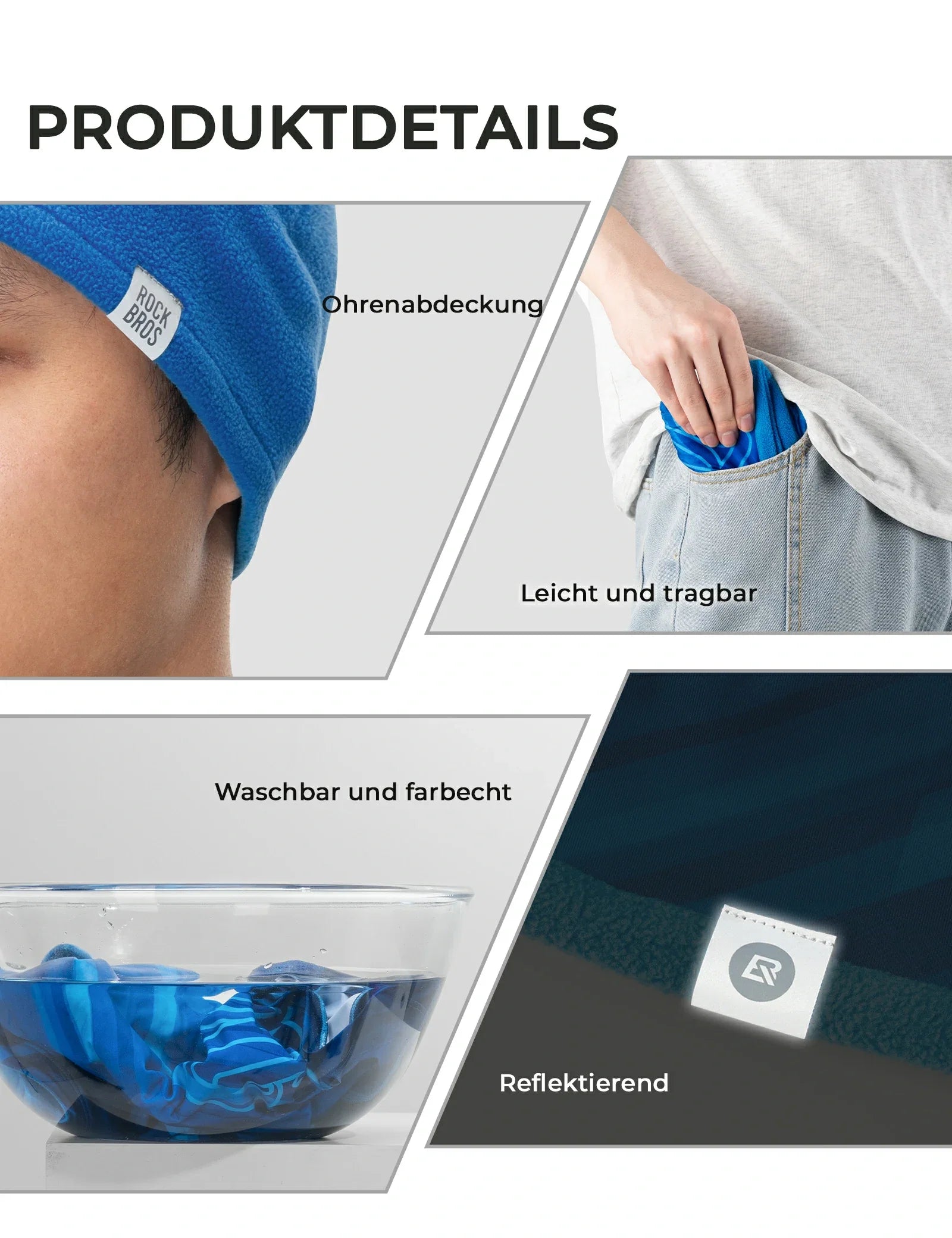 Wendbares Thermo-Mütze (2-in-1) Wintermütze mit Ohrenschutz