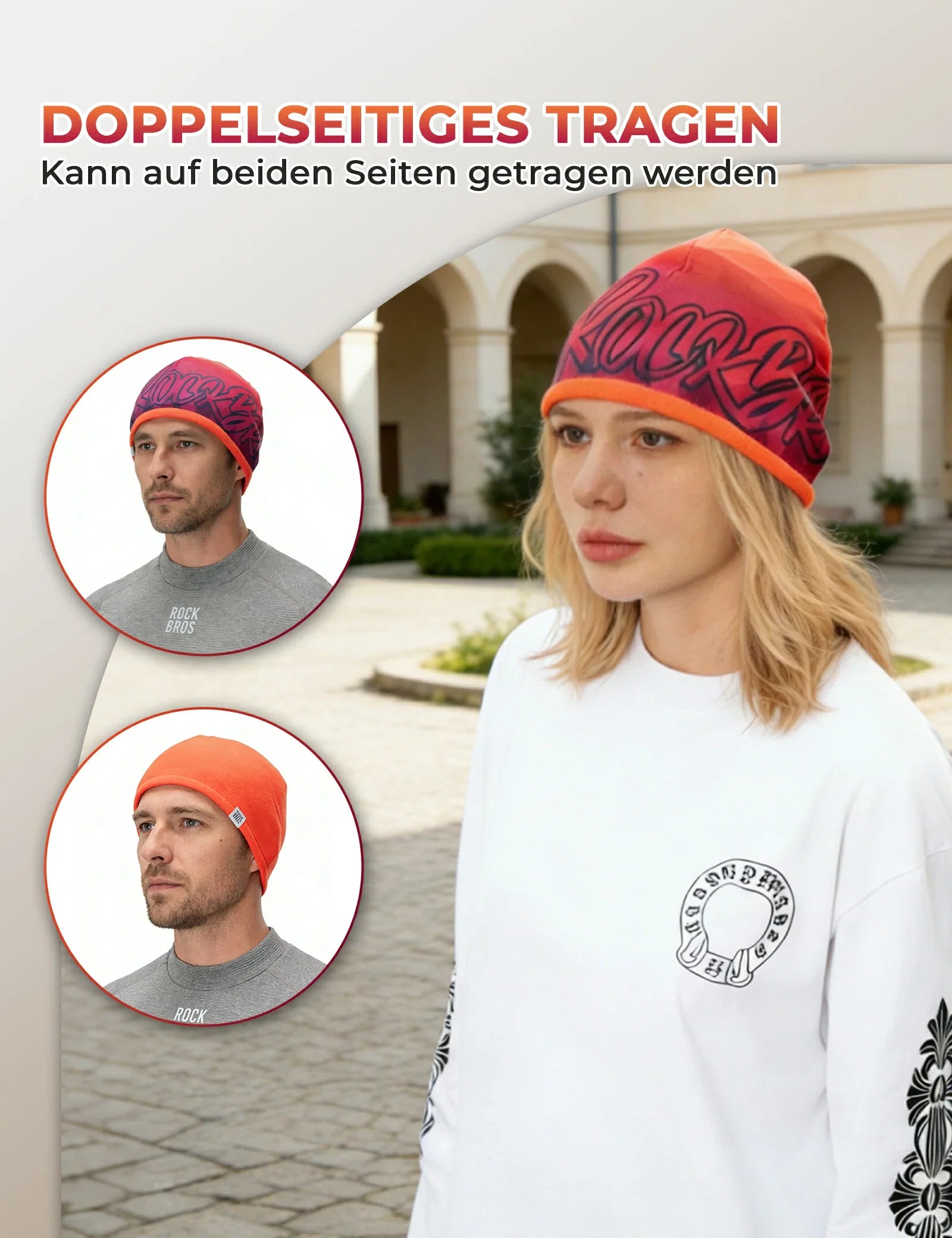 Wendbares Thermo-Mütze (2-in-1) Wintermütze mit Ohrenschutz