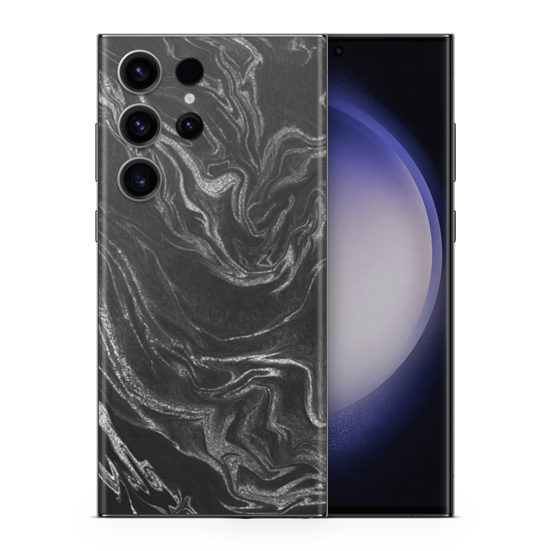 Galaxy S23 Ultra Skin Black Silver