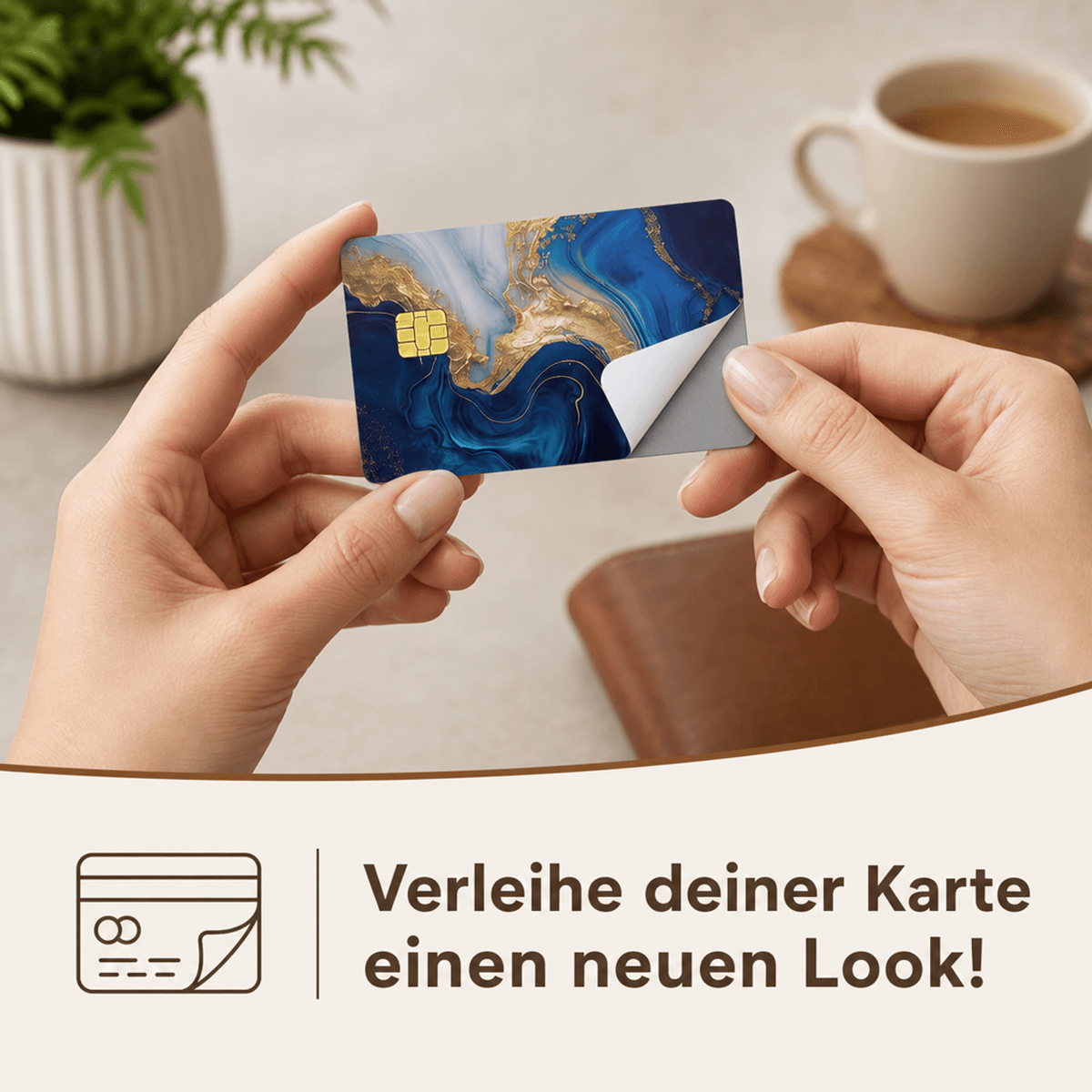 EC-/Kreditkarten Aufkleber – Bankkarten individuell gestalten – Vinylfolie mit Schutzlaminat, kratzfest, rückstandslos entfernbar – 2 Sticker