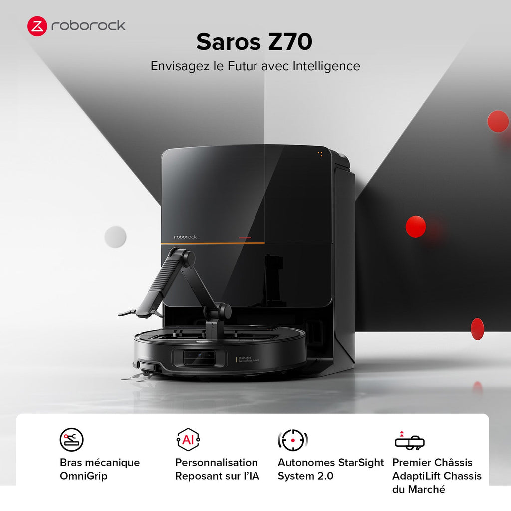 Roborock Saros Z70 Staubsaugerroboter mit mechanischem OmniGrip™ Arm