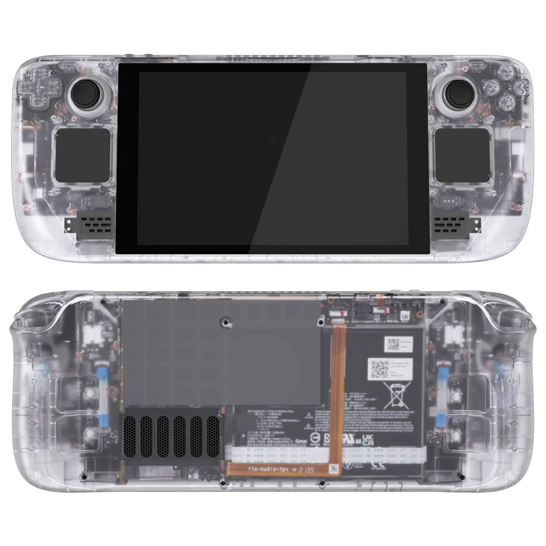 Austausch Gehäuse - Durchsichtig Transparent - Steam Deck LCD - Mod Gehäuse