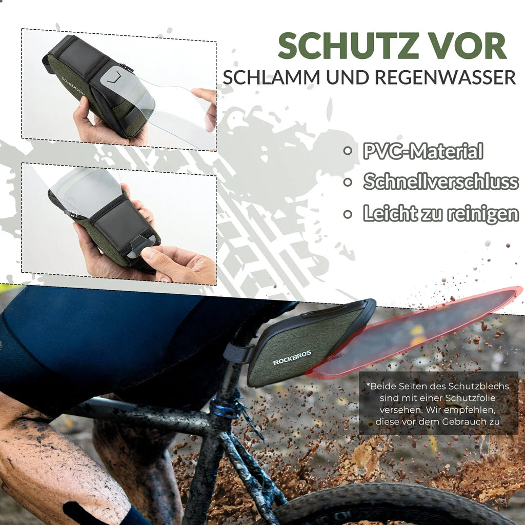 Fahrrad Satteltasche mit Durchsichtigen PVC Kotflügel