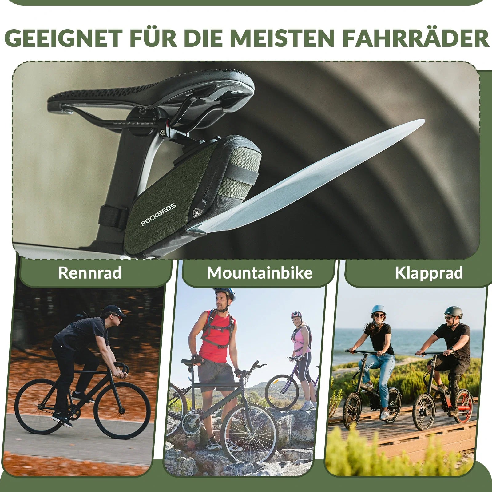 Fahrrad Satteltasche mit Durchsichtigen PVC Kotflügel