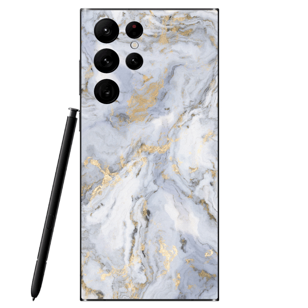 Galaxy S22 Skin Gold Marble