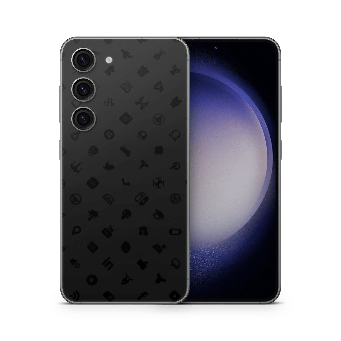 Galaxy S23 Skin Icons Black