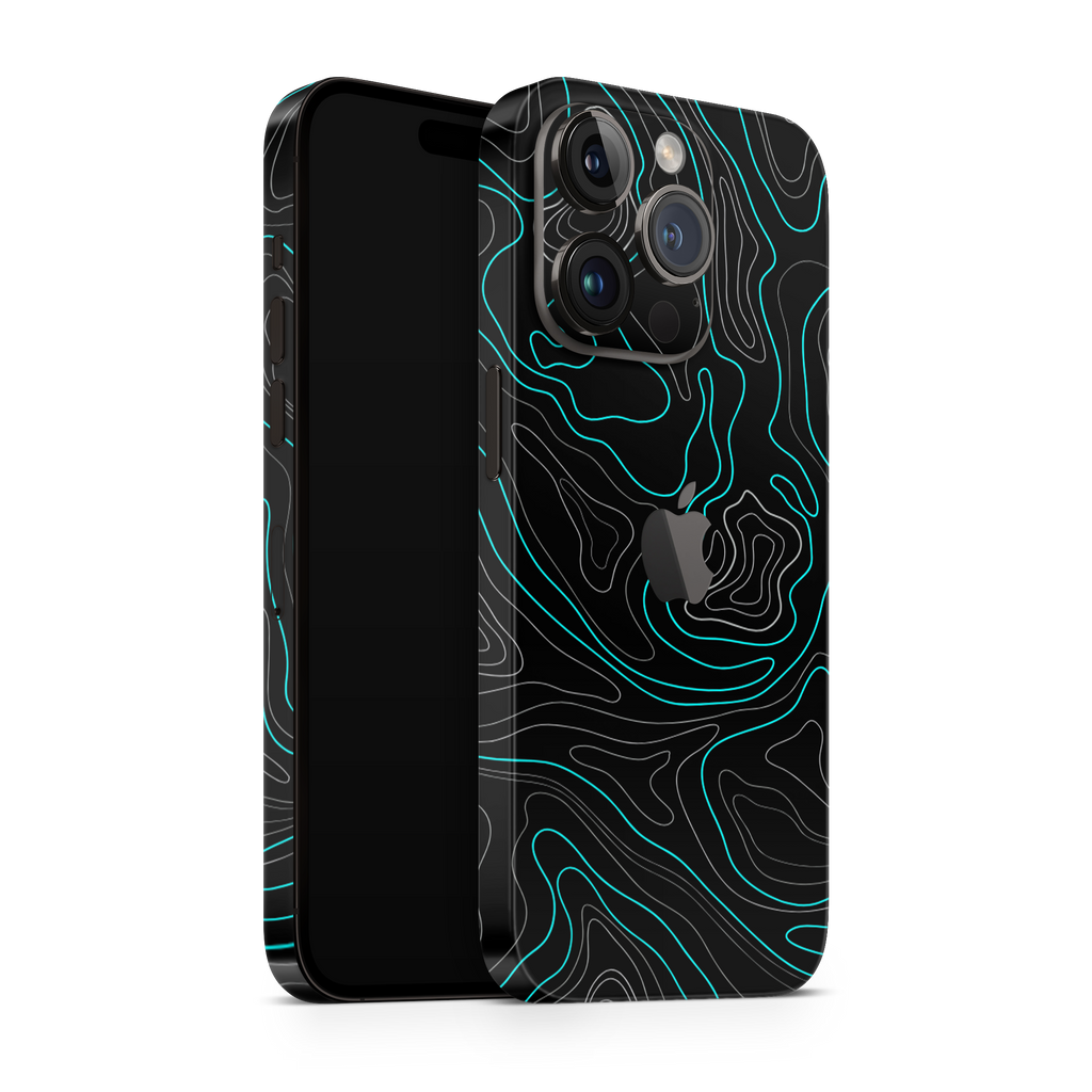 iPhone 13 Pro Max Skin Topo Blue Matt