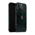 iPhone 14 Pro Skin Topo Blue Matt