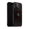 iPhone 16 Pro Skin Topo Red Matt