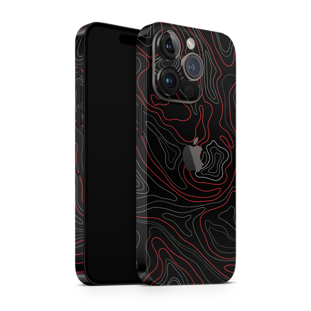 iPhone 14 Pro Skin Topo Red Matt