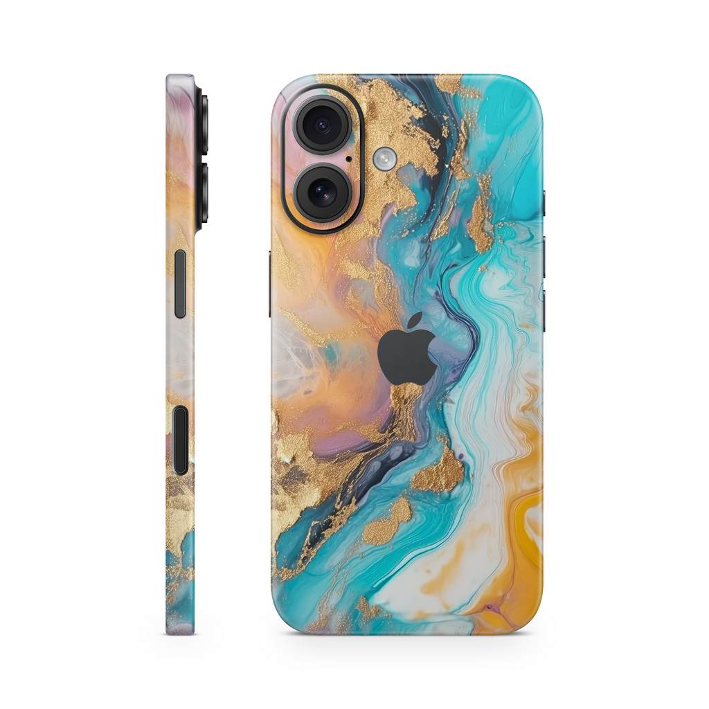 iPhone 16 Skin Gold Pastell