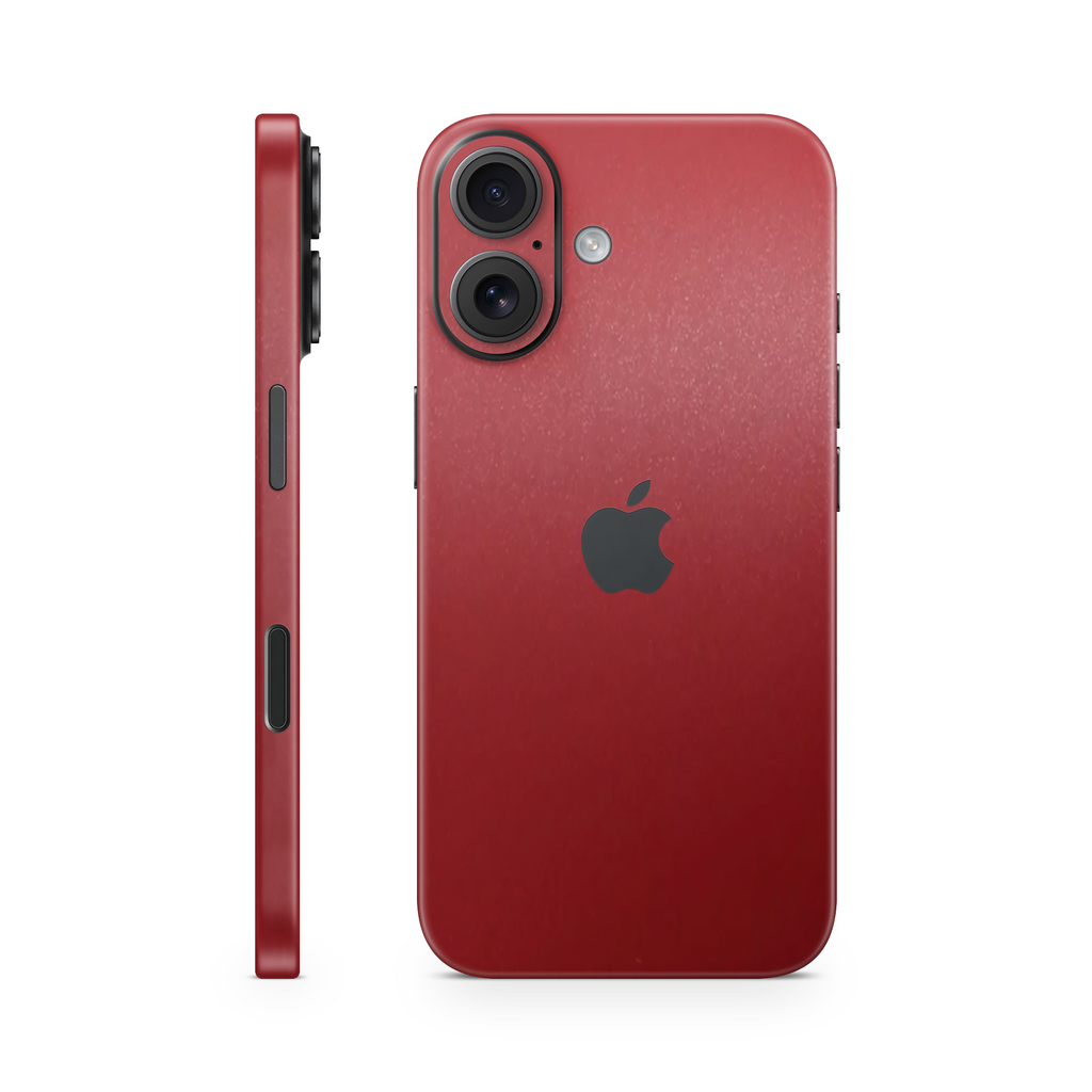 iPhone 16 Plus Skin Matt Rot Metallic