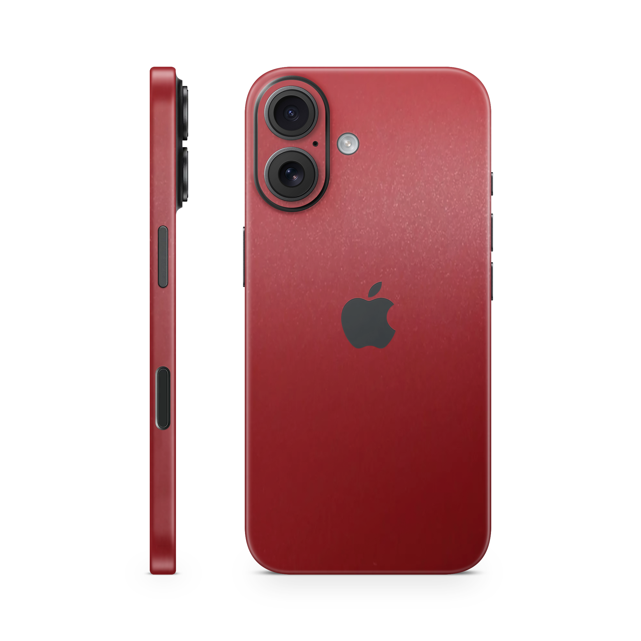 iPhone 16 Plus Skin Matt Rot Metallic