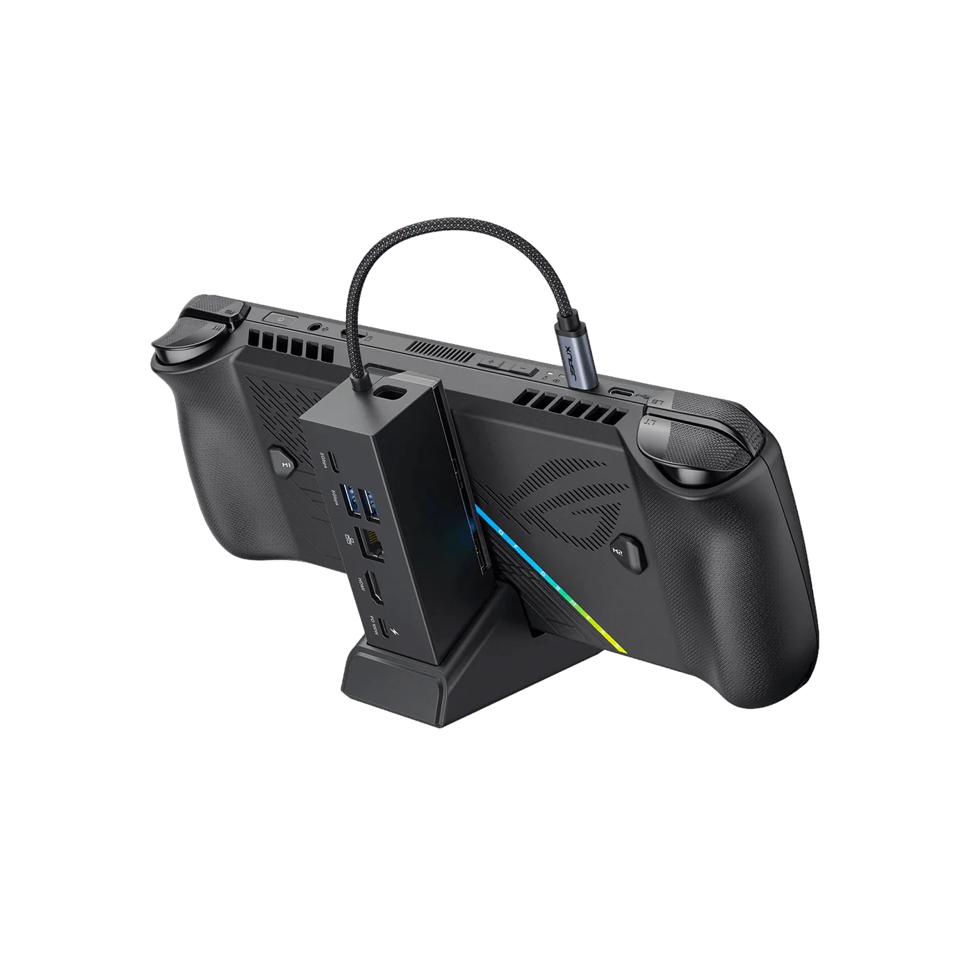 6 in 1 Docking Station für Steam Deck, ROG Ally X, Lenovo Legion Go - Schwarz & Weiß
