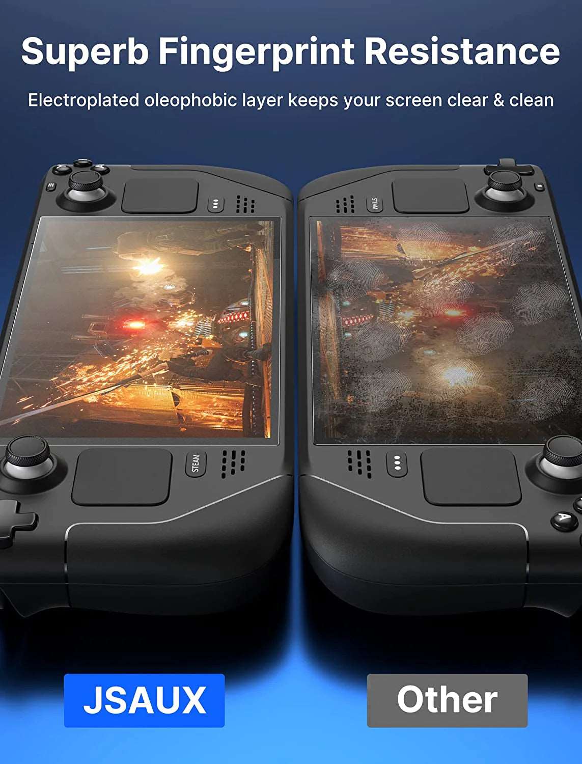 Entspiegeltes Schutzglas für Steam Deck - mit Montagehilfe - LCD & OLED