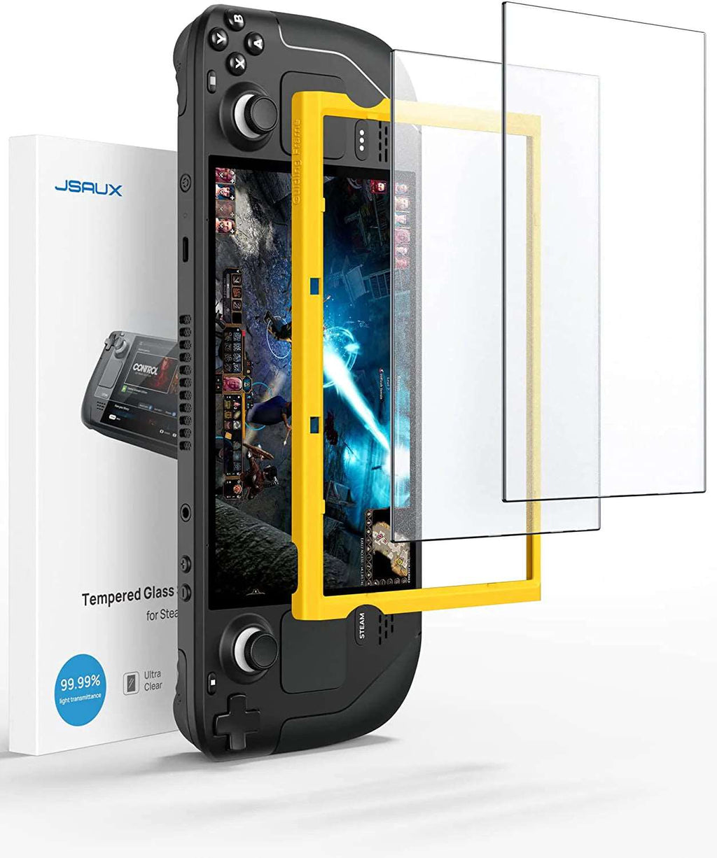 Entspiegeltes Schutzglas für Steam Deck - mit Montagehilfe - LCD & OLED