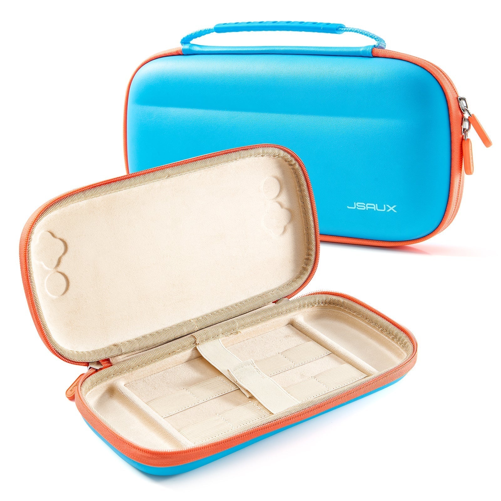 Ultra-dünne Transporttasche für Nintendo Switch 2 - blau & orange