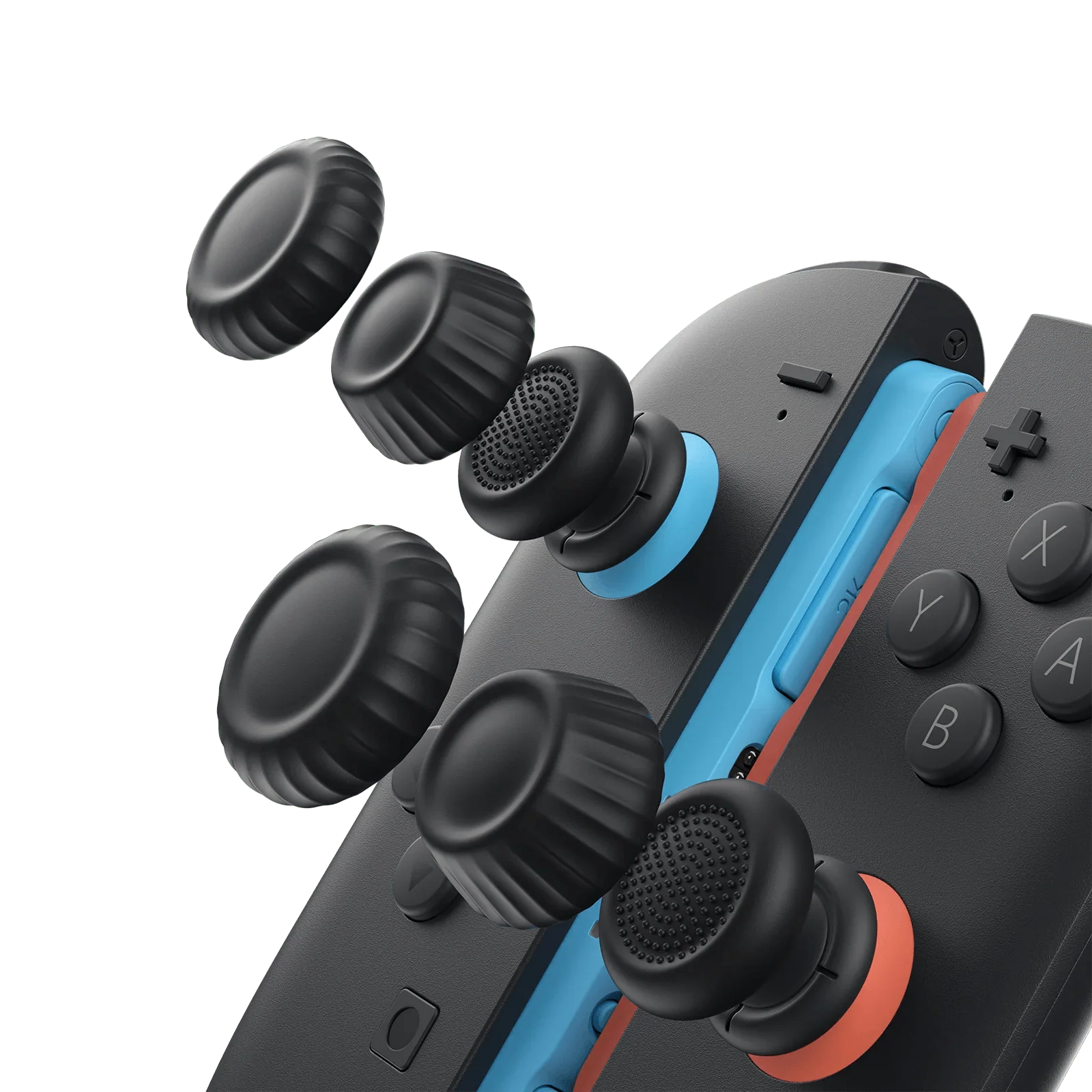 Thumb Grip & Stickschutz-Set für die Nintendo Switch 2 - Schwarz & Blau Orange