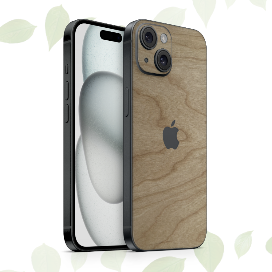 iPhone 15 Skin Holz Kirsche
