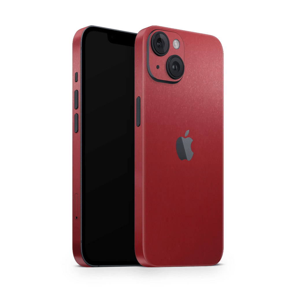 iPhone 15 Skin Matt Rot Metallic