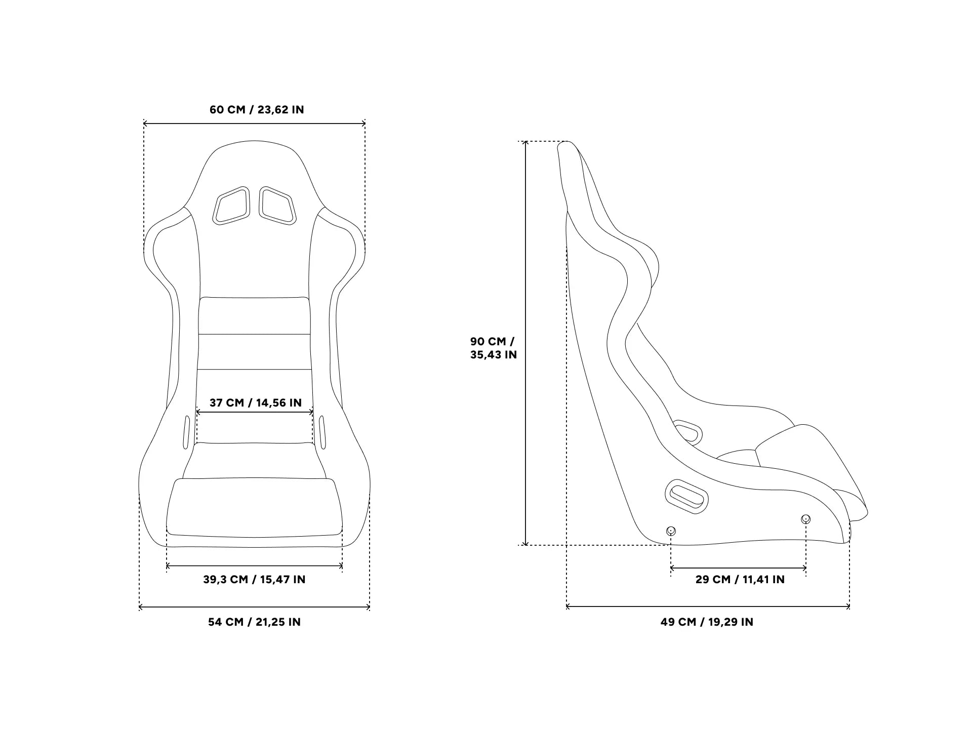 MTC-S1 - SimRacing Seat (M) + MTC-P Extreme (Gen2) Seat Haptics