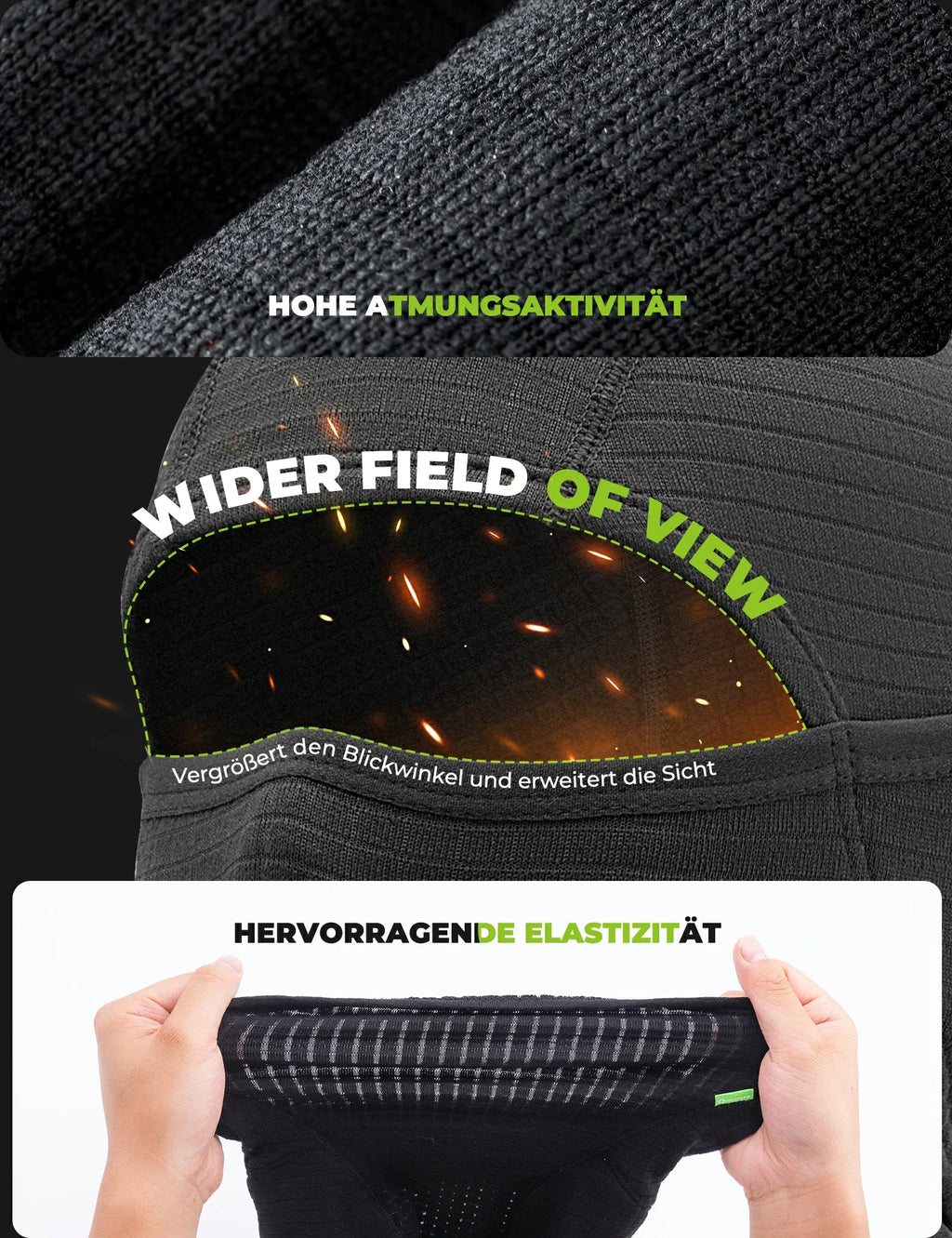 Qunature Sturmhaube Herbst Winter Balaclava für Outdoorsports Unisex