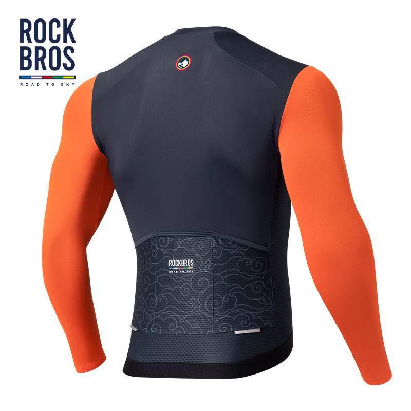 ROAD TO SKY Herren Langarm-Radtrikot Fahrrad Jersey für MTB & Rennrad