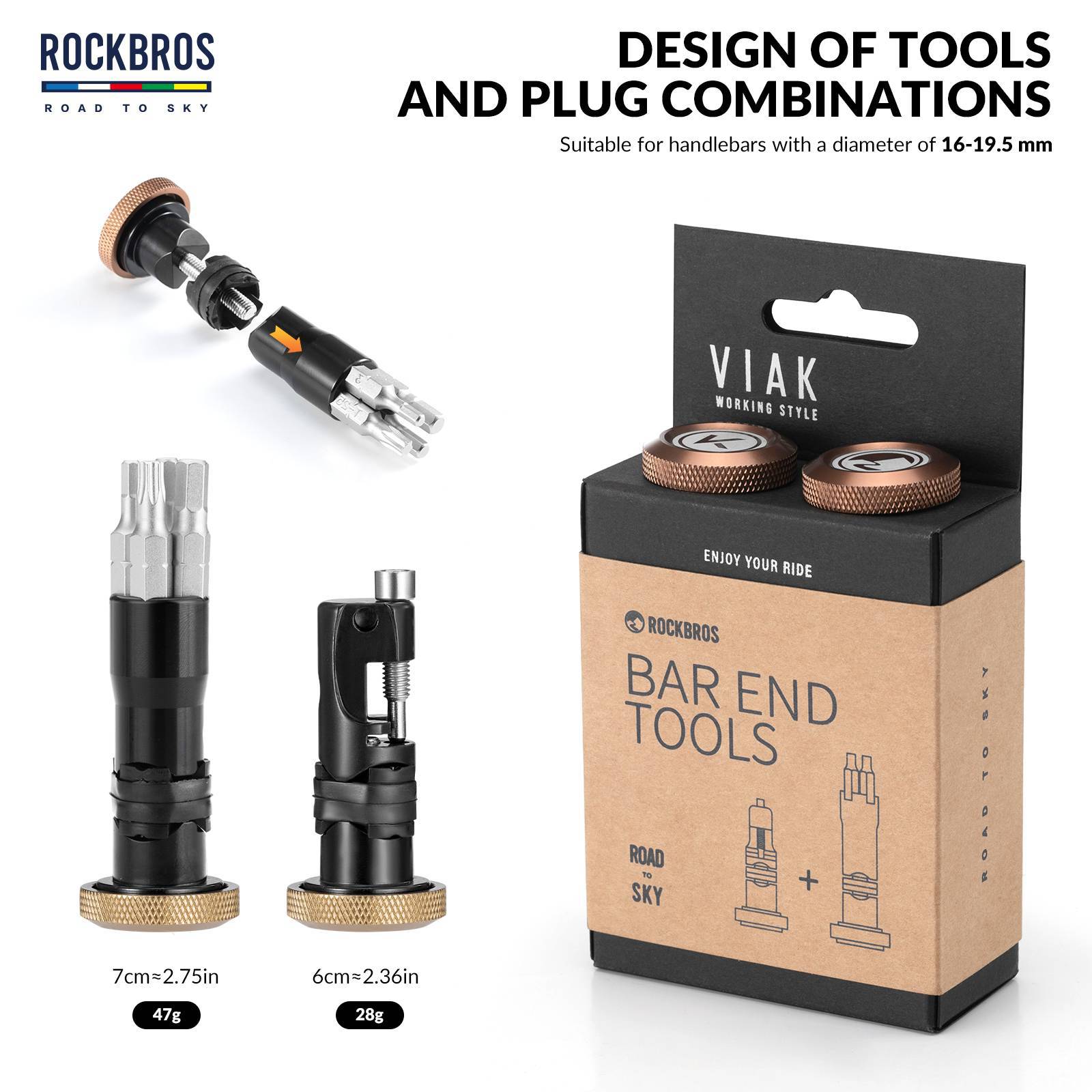 ROAD TO SKY Multifunktional 6 in 1 Reparatur Kit Werkzeug mit Kettenabzieher